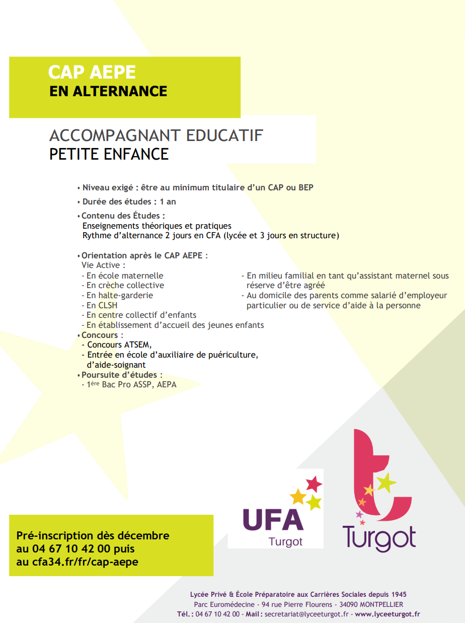 CAP AEPE en alternance